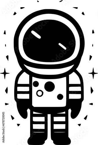 Astronaut | Minimalist and Simple Silhouette - Vector illustration