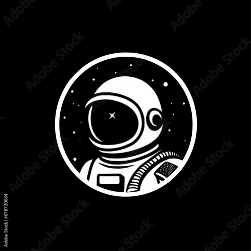 Astronaut - Minimalist and Flat Logo - Vector illustration