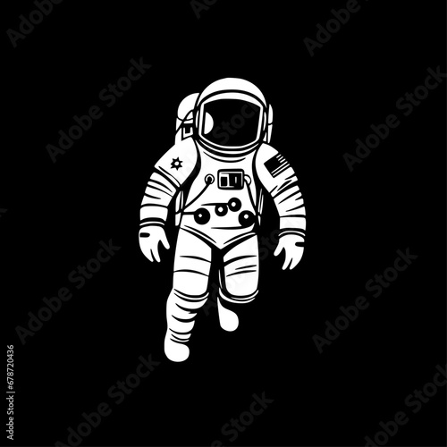 Astronaut - Minimalist and Flat Logo - Vector illustration
