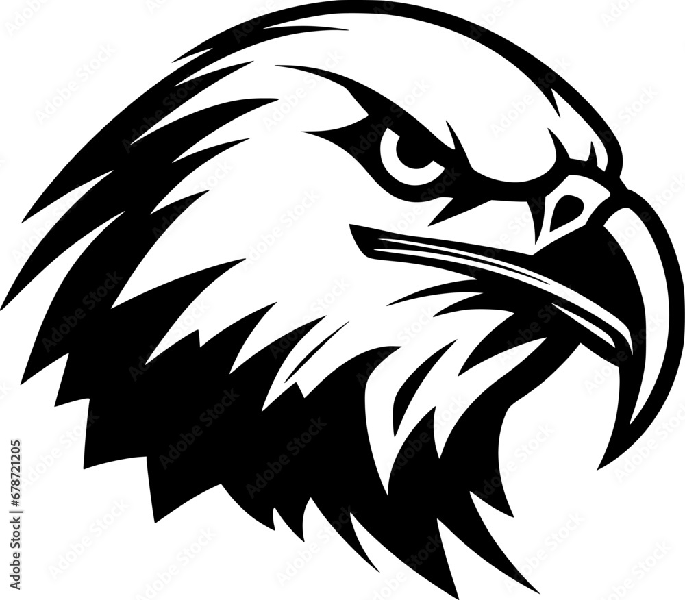 Obraz premium Eagle - Black and White Isolated Icon - Vector illustration