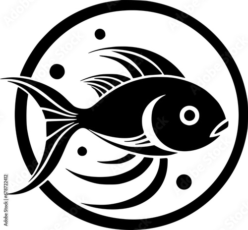 Fish | Minimalist and Simple Silhouette - Vector illustration