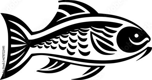 Fish - High Quality Vector Logo - Vector illustration ideal for T-shirt graphic