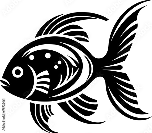 Fish | Black and White Vector illustration