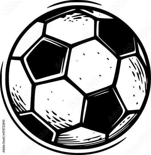 Football | Minimalist and Simple Silhouette - Vector illustration