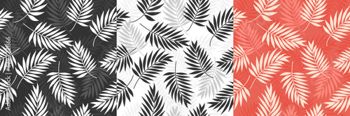 palm leaves tropical seamless pattern background, suitable for fabric, packaging, cover, poster, cloth, vector illustration