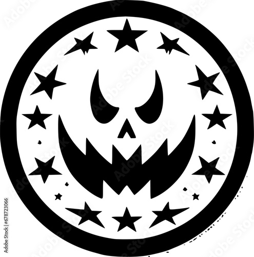 Halloween - Black and White Isolated Icon - Vector illustration
