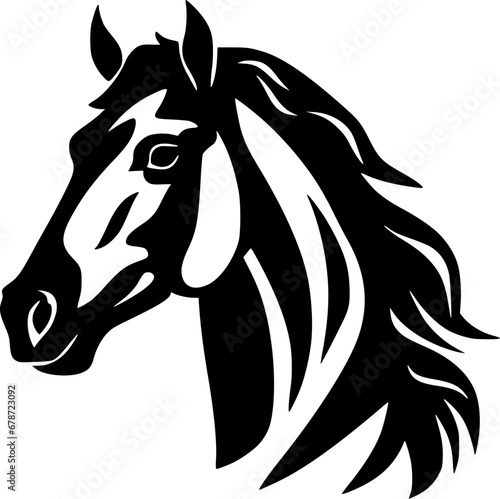 Horse - Minimalist and Flat Logo - Vector illustration
