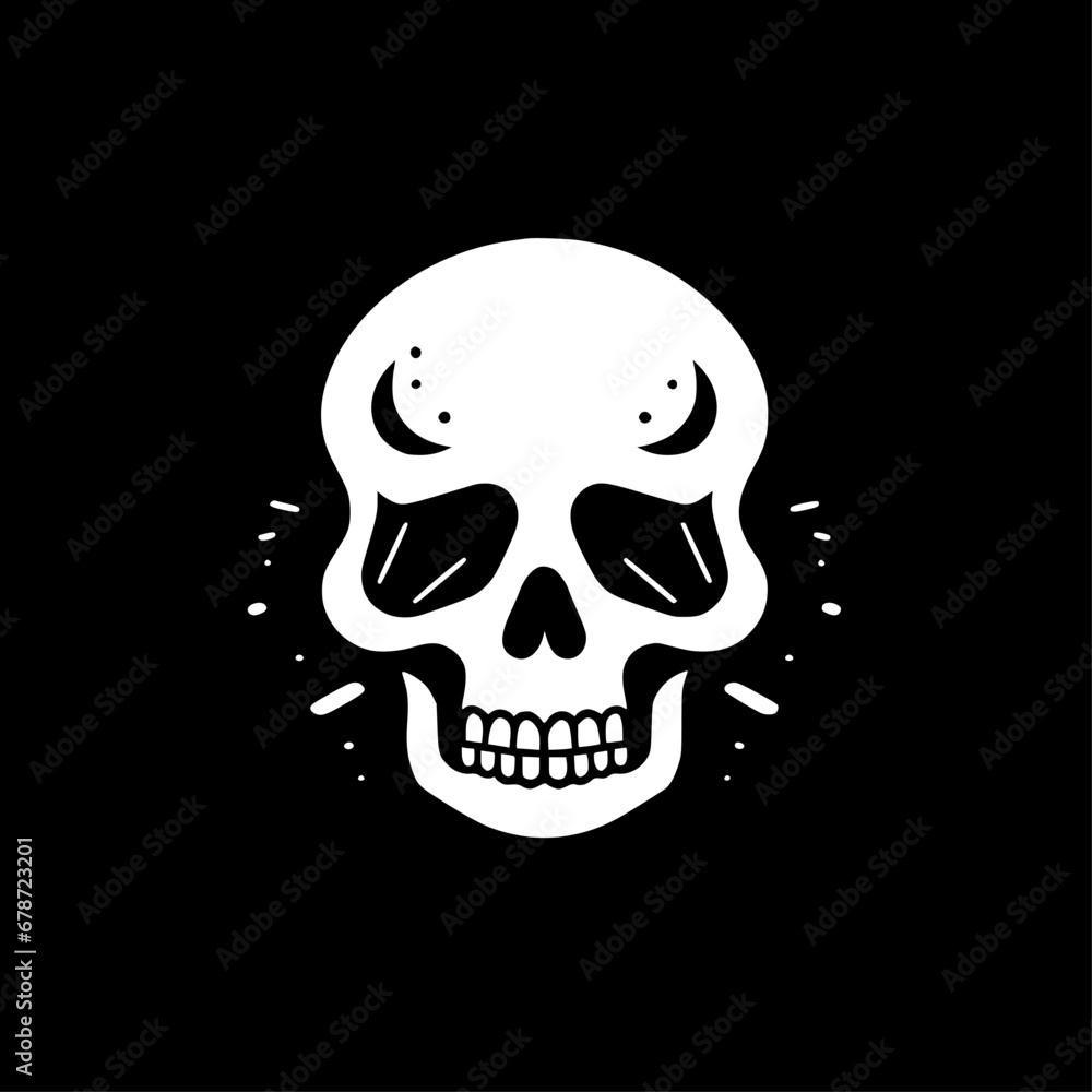 Skull | Black and White Vector illustration Skull | Black and White Vector illustration