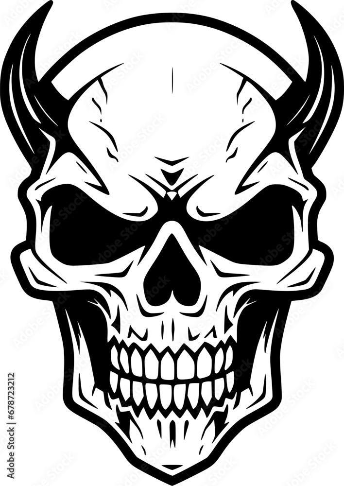 Fototapeta premium Skull - High Quality Vector Logo - Vector illustration ideal for T-shirt graphic