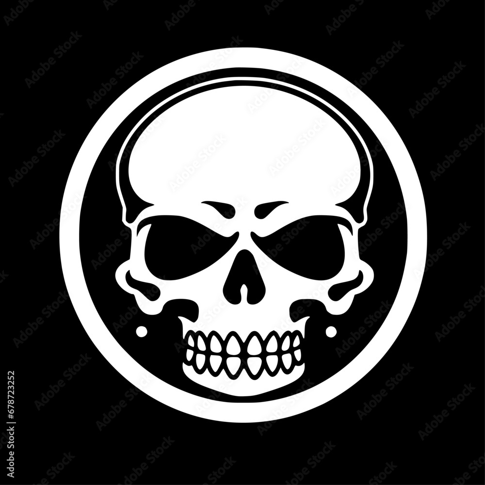 Skull | Black and White Vector illustration Skull | Black and White Vector illustration