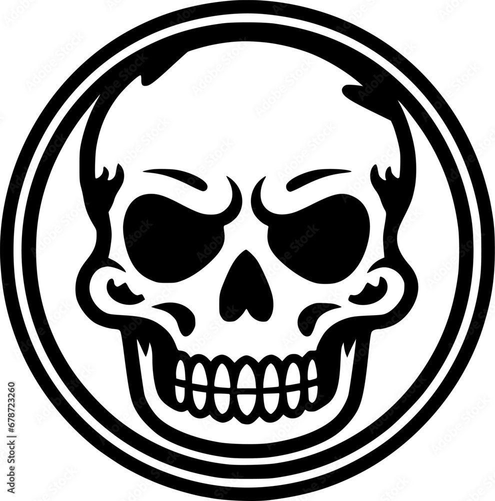 Skull | Black and White Vector illustration Skull | Black and White Vector illustration