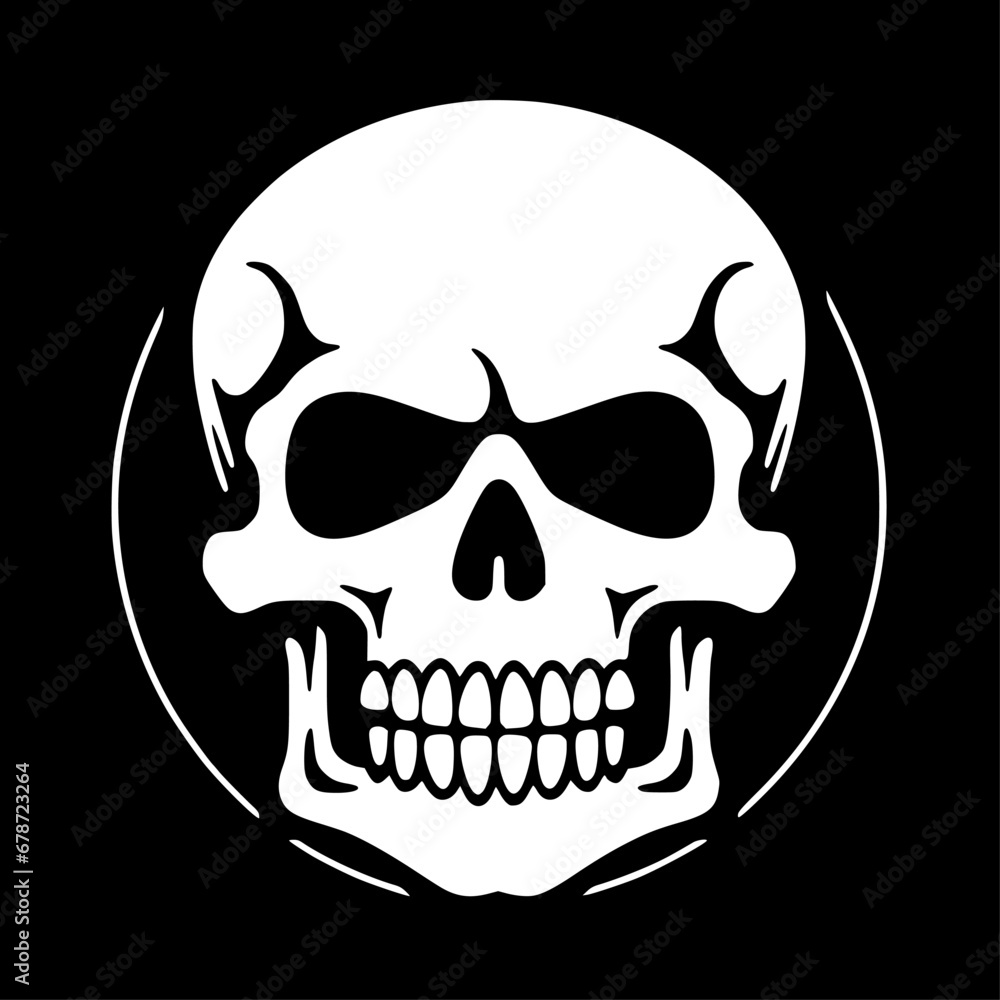 Skull | Black and White Vector illustration Skull | Black and White Vector illustration