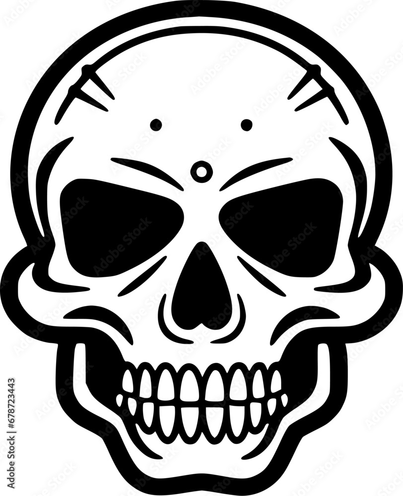 Skull - Black and White Isolated Icon - Vector illustration Skull - Black and White Isolated Icon - Vector illustration