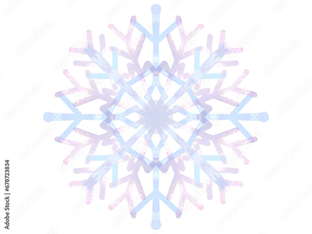Snowflakes in various pastel colors Snowflakes in various pastel colors
