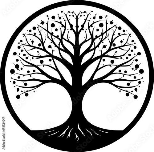 Tree - Minimalist and Flat Logo - Vector illustration