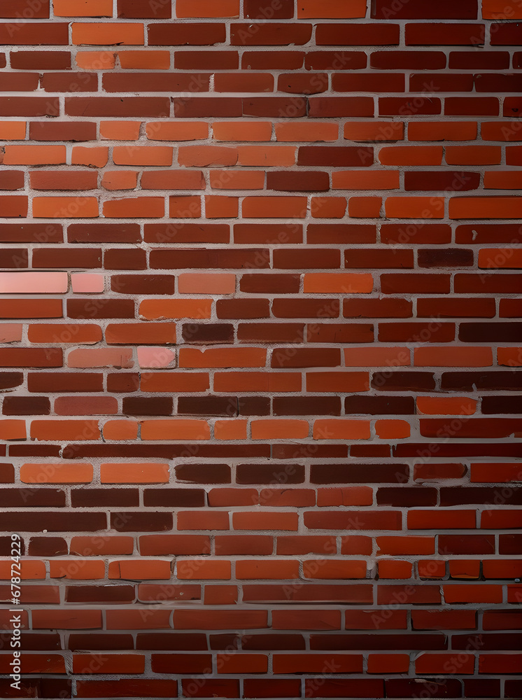 Fototapeta premium Brick background drawing Kodachrome colors sharp focus.