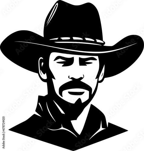 Western | Minimalist and Simple Silhouette - Vector illustration