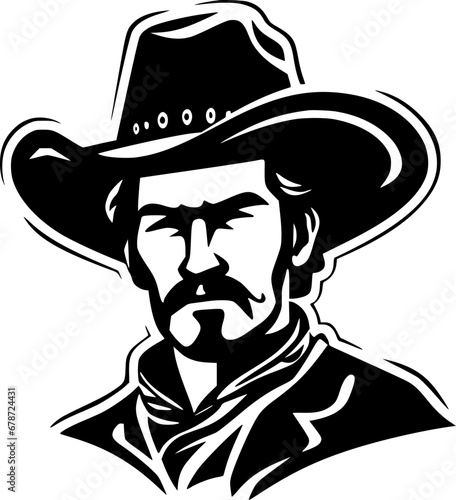 Western | Black and White Vector illustration