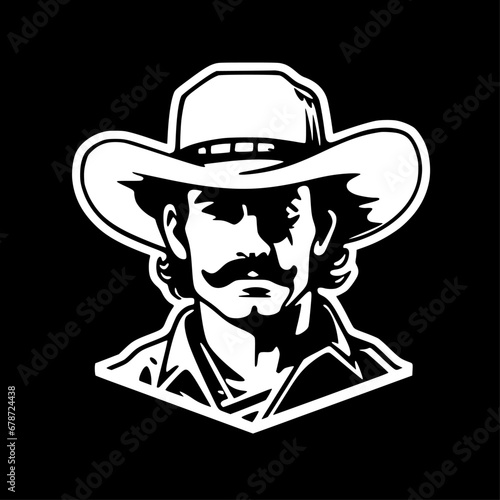 Western - Minimalist and Flat Logo - Vector illustration