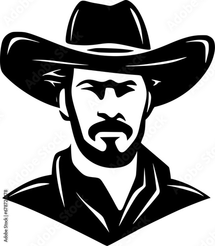 Western - Minimalist and Flat Logo - Vector illustration