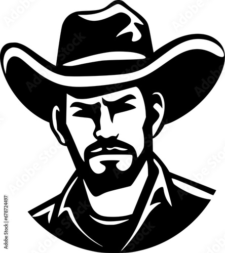 Western | Black and White Vector illustration