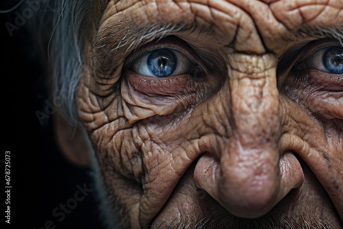 a powerful portrait Portrait of old elderly man © jaafar