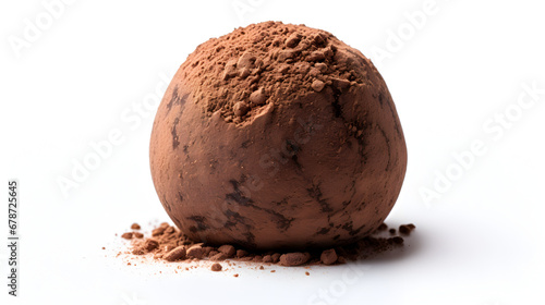 Delectable Chocolate Truffle on Transparent Background
