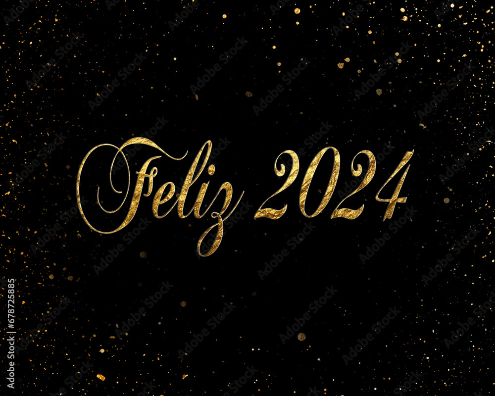 Lettering Golden Feliz 2024 ornamental letters Lettering Golden Feliz 2024 ornamental letters