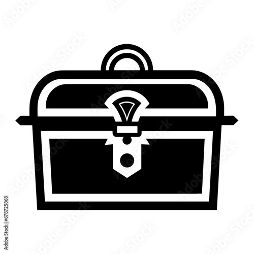 Simple Icon illustration of Treasure Chest. SVG Vector