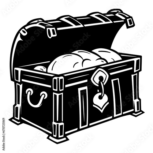 Simple Icon illustration of Treasure Chest. SVG Vector