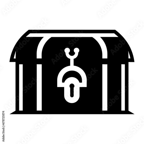 Simple Icon illustration of Treasure Chest. SVG Vector