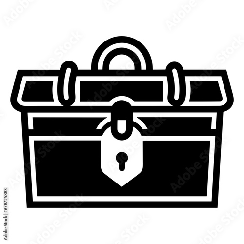 Simple Icon illustration of Treasure Chest. SVG Vector