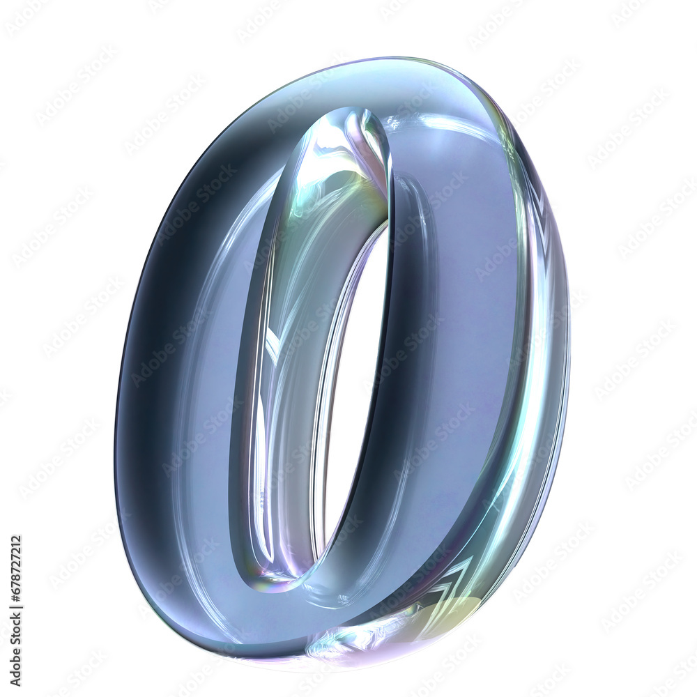 Number 0 Water, Ice, Crystal Object Beautiful Fresh Isolated Elegant Modern 3D Rendering Abstract Background Number 0 Water, Ice, Crystal Object Beautiful Fresh Isolated Elegant Modern 3D Rendering Abstract Background