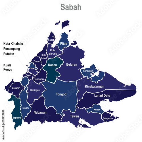 malaysia map sabah