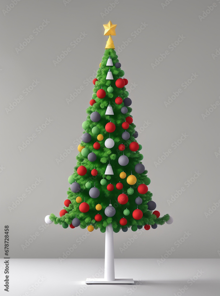 3D christmas tree cartoon 3D christmas tree cartoon