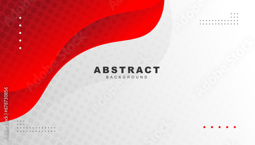 abstract white and red background with halftone dots