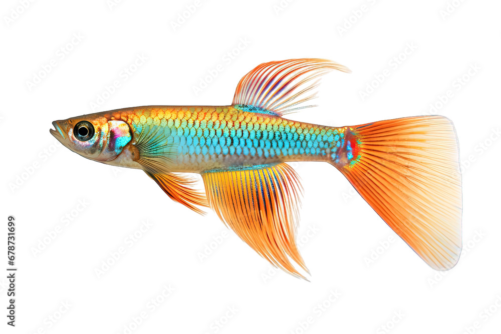 guppy isolated on white guppy isolated on white