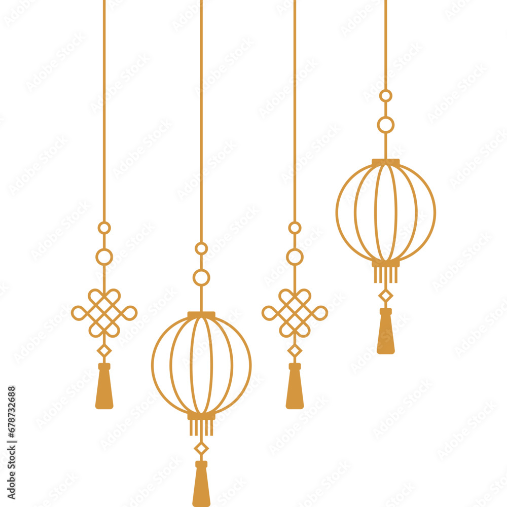 New Year Lantern Line Decoration New Year Lantern Line Decoration