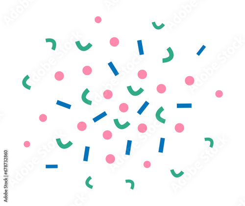 Colorful and bright confetti explosion vector illustration