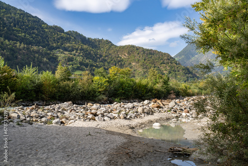Algund in Südtirol - Italien am Fluss Etsch