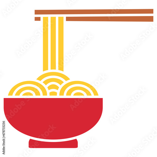 illustration of ramen noodle icon