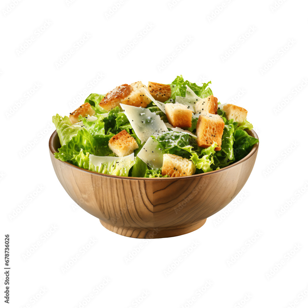 caesar salad,isolated on white and transparent background caesar salad,isolated on white and transparent background