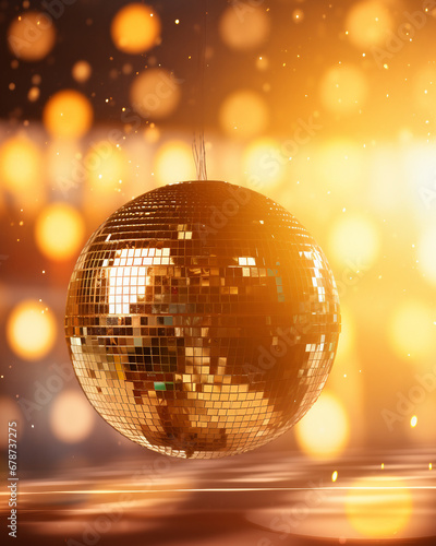 golden disco ball