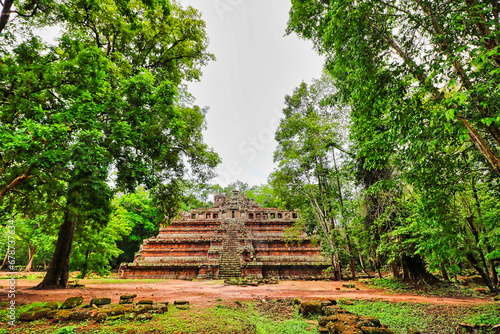 Baphuon Temple - 11th century Shiva temple built by Suryavarman I, built in classic Khmer temple mountain style at Siem Reap, Cambodia, Asia