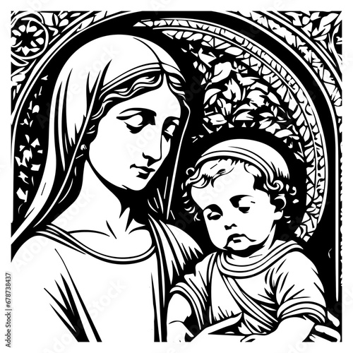 Virgin Mary end baby Jesus
