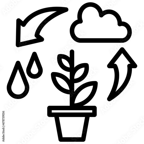 photosynthesis outline style icon