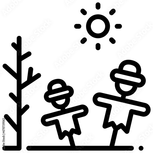 natural disaster outline style icon