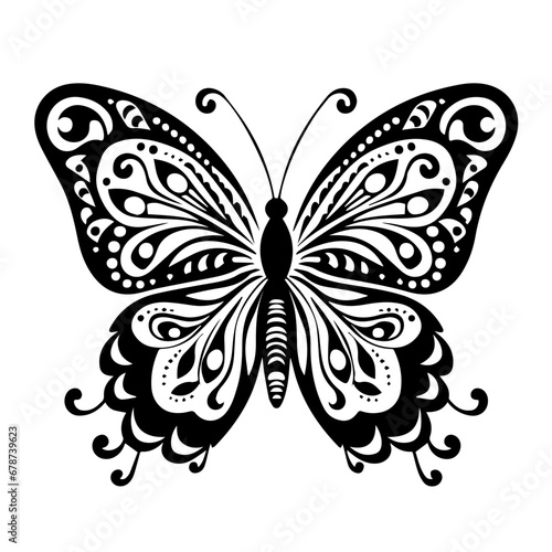 Celestial Magical Butterfly - Vector Ilustration