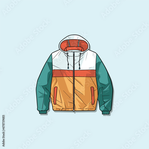 windbreaker vector clip art illustration