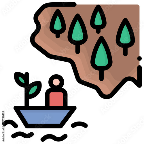 biodiversity filled outline style icon